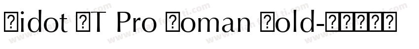 Didot LT Pro Roman Bold字体转换